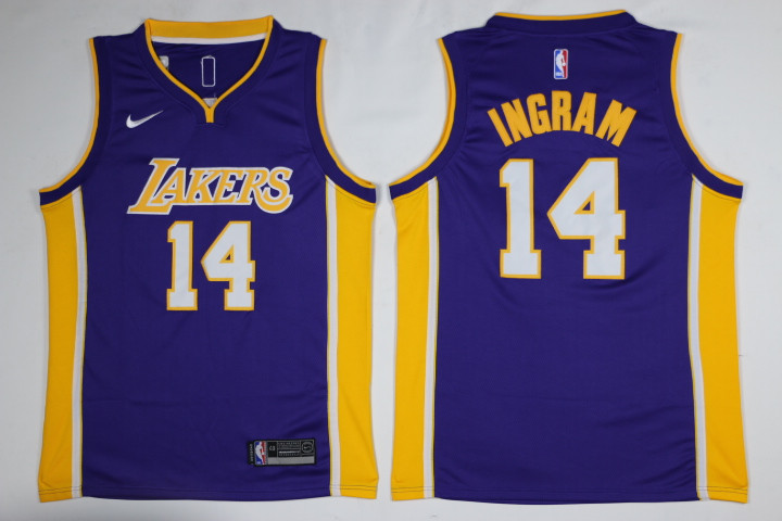 Men Los Angeles Lakers #14 Ingram Purple Game Nike NBA Jerseys->los angeles lakers->NBA Jersey
